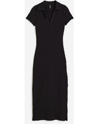 H&M Collared Bodycon Dress - Black