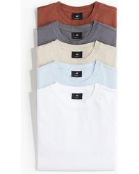 H&M - 5er-Pack T-Shirts in Regular Fit - Lyst