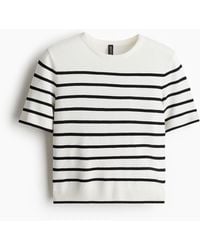 H&M - Fijngebreid T-shirt - Lyst