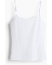 H&M - Top En Microfibre Avec Bretelles Fines - Lyst