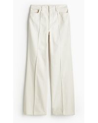 H&M - Flared Twill Broek Met Persvouwen - Lyst