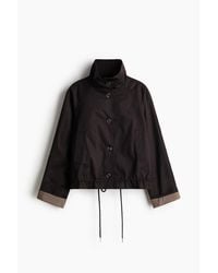 H&M - Veste en twill avec col cheminée - Lyst