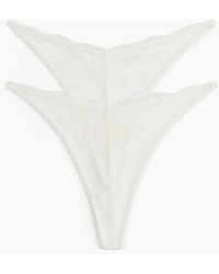H&M - Lot de 2 strings Tanga en dentelle - Lyst