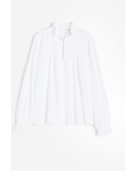 H&M - Popover-blouse Van Seersucker - Lyst