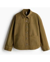 H&M - Twill Shacket - Lyst