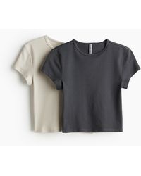 H&M - Lot de 2 T-shirts - Lyst