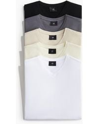H&M - 5er-Pack T-Shirts mit V-Ausschnitt in Slim Fit - Lyst