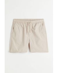 H&M Regular Fit Cotton Shorts - Natural