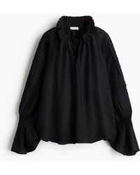 H&M - Blouse Brodée En Lin Mélangé - Lyst