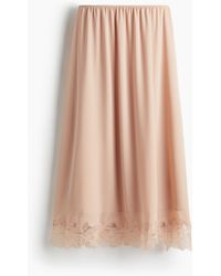 H&M - Rok Van Chiffon Met Kant - Lyst