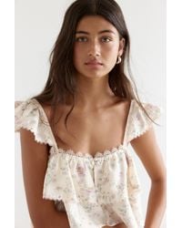 H&M - Croptop Met Kant - Lyst