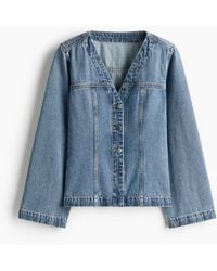 H&M - Denim Jack Met V-hals - Lyst