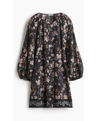 H&M - Oversized Kleid mit Bindegürtel - Lyst