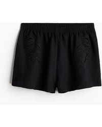 H&M - Strandshorts mit Broderie Anglaise - Lyst