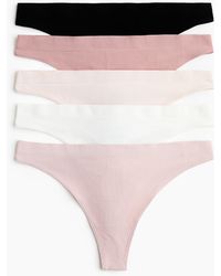 H&M - Set Van 5 Seamless Slips - Lyst