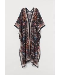 H&M Langer Strandkaftan - Schwarz