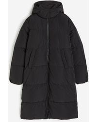 H&M - Lange Puffer-Jacke - Lyst