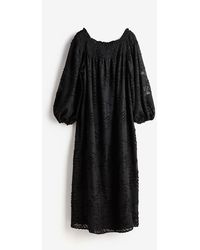 H&M - Off-Shoulder-Kleid aus Jacquardstoff - Lyst