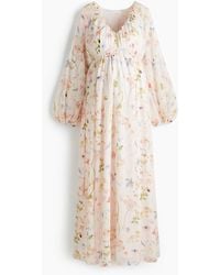 H&M - Mama Maxi-jurk Met Ballonmouwen - Lyst