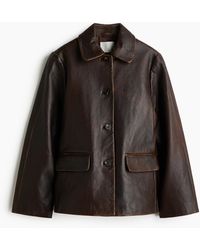 H&M - Leren Jack - Lyst