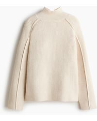 H&M - Pull En Maille Côtelée Avec Col Cheminée - Lyst
