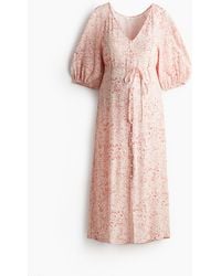 H&M - MAMA Crêpe-Kleid mit Bindegürtel - Lyst
