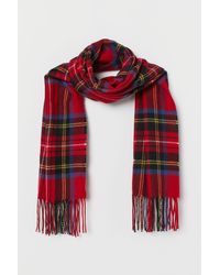 H&M Bedruckter Schal - Rot