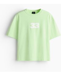 H&M - T-Shirt in Loose Fit mit Print - Lyst