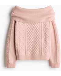 H&M - Schulterfreier Pullover - Lyst