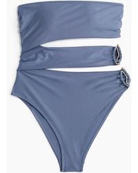 H&M - Bandeau-Badeanzug mit wattierten Cups - Lyst