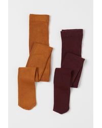 H&M 2-pack Fine-knit Tights - Red