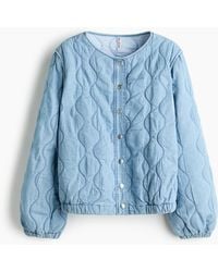H&M - Doorgestikt Denim Jack - Lyst