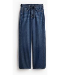 H&M - Feather Soft Wide High Jeans - Lyst