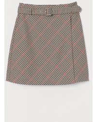 H&M Jupe avec ceinture - Rouge