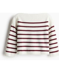 H&M - Pullover in Linksstrick mit U-Boot-Ausschnitt - Lyst