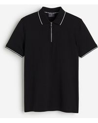 H&M - Poloshirt mit Zipper in Slim Fit - Lyst