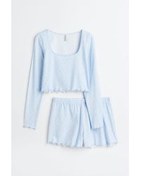 H&M Pyjamatop En -short - Blauw