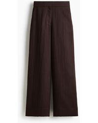 H&M - Wide Twill Trousers - Lyst