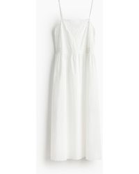 H&M - Besticktes Baumwollkleid - Lyst