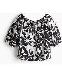 H&M - Bluse mit Volants - Lyst