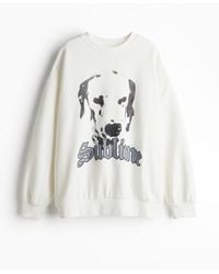 H&M - Oversized Sweatshirt mit Print - Lyst