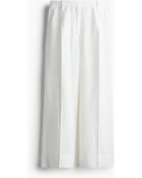 H&M - Weite Hose aus Leinenmix - Lyst