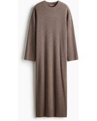 H&M - Ribgebreide Jurk - Lyst