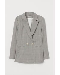 H&M Zweireihiger Blazer - Grau