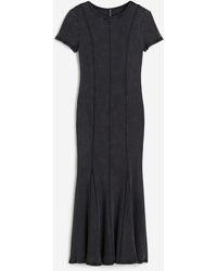 H&M - Kleid mit ausgestelltem Jupe und Flatlocknähten - Lyst