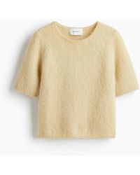 H&M - Gestricktes T-Shirt aus Mohairmix - Lyst