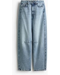 H&M - Barrel High Waist Ankle Jeans - Lyst