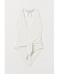 H&M Halterneck Swimsuit - White