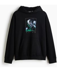 H&M - Bedruckter Hoodie in Loose Fit - Lyst