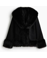H&M - Jacke mit flauschigen Abschlüssen - Lyst
